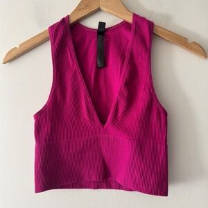 Urban Outfitters Out From Under Pink Hailey Seamless Plunge Ribbed Bra